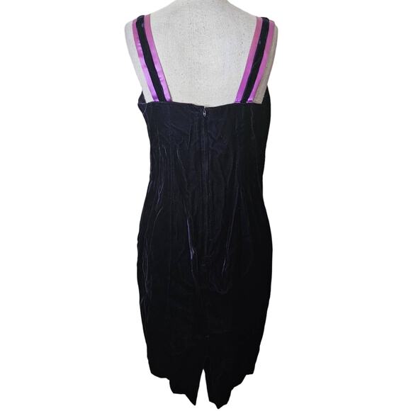 Vintage Purple Velvet Jacket Dress Size 12 - Picture 6 of 8